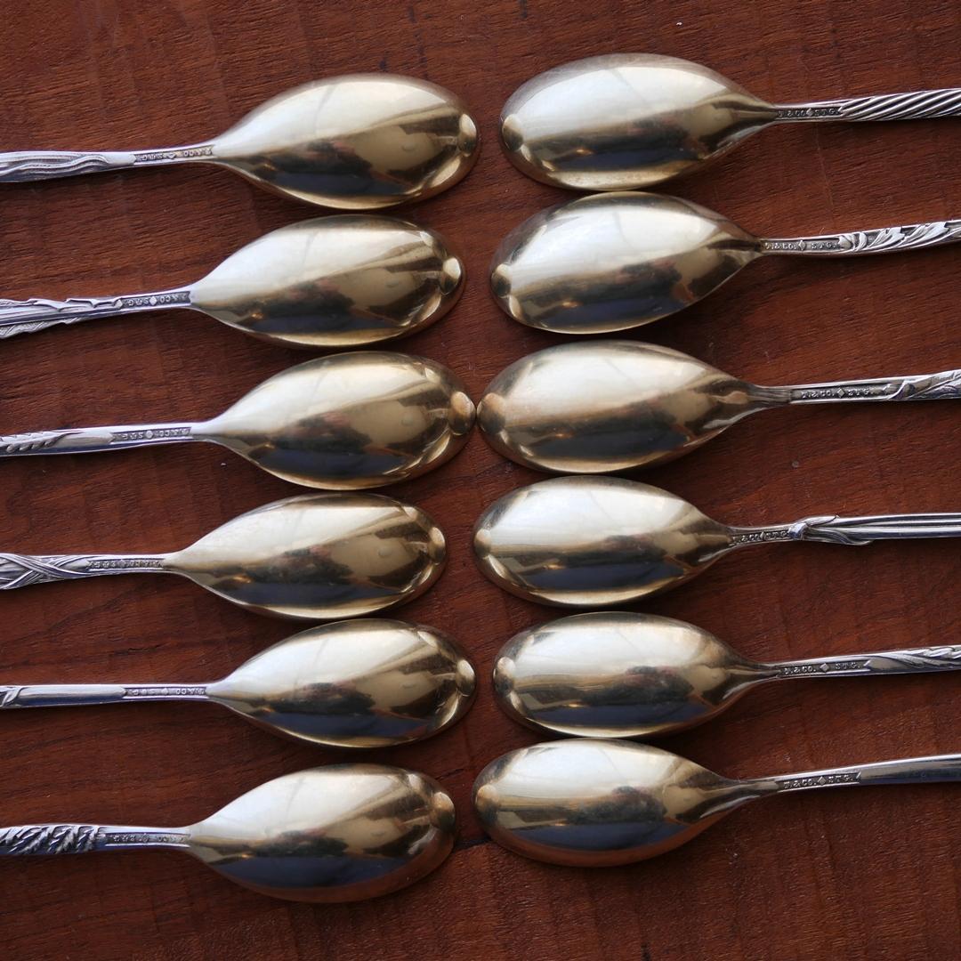 ◆TIFFANY◆アンティーク◆デミタススプーン◆12本セット◆