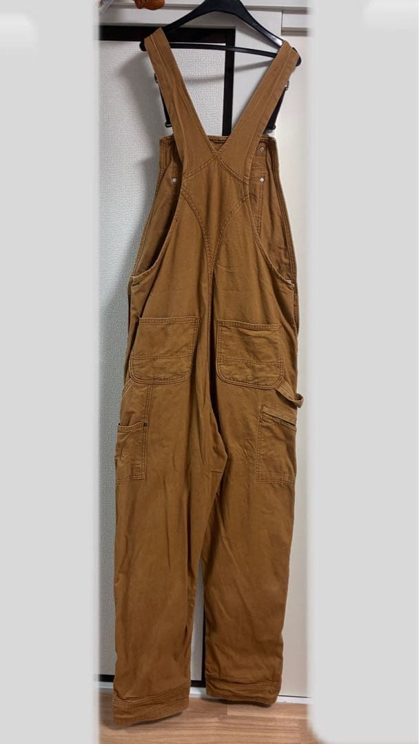 Carhartt ダブルニー　ブラウンオーバーオール　34×34