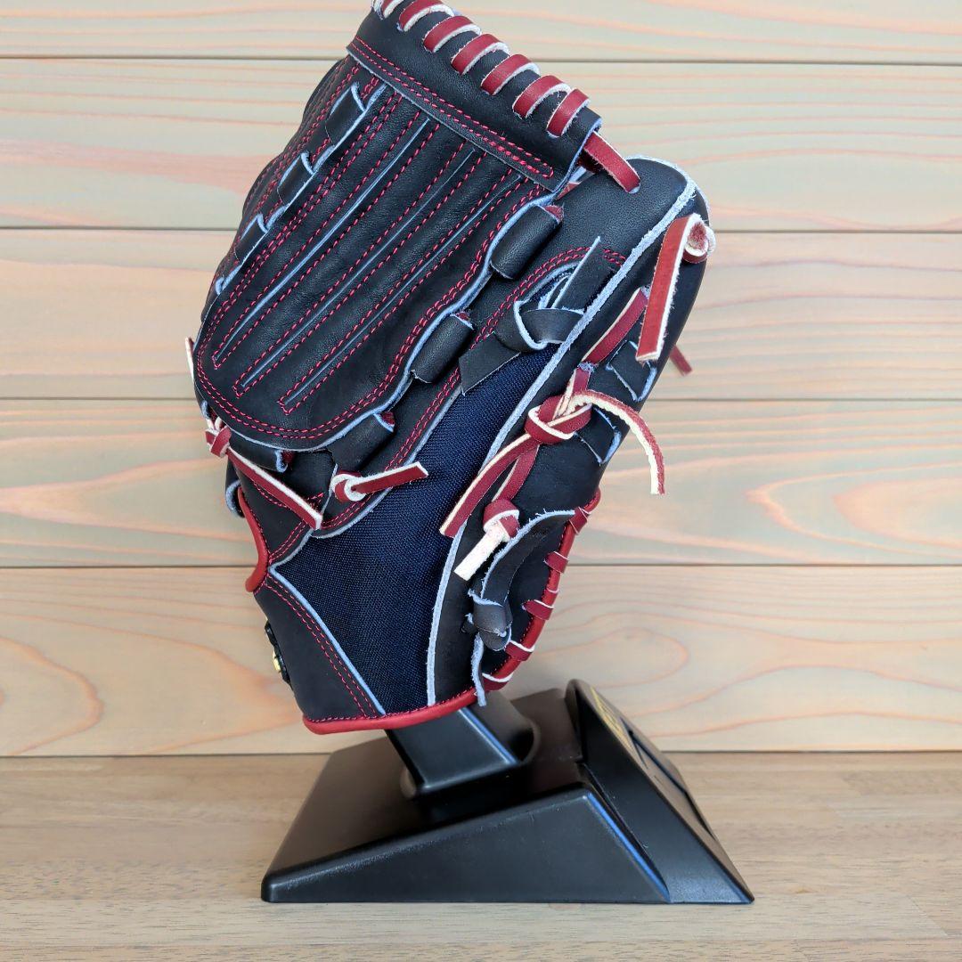【未使用品】アップセット限定品　軟式　投手用　ネイビー×ワイン 背面メッシュ