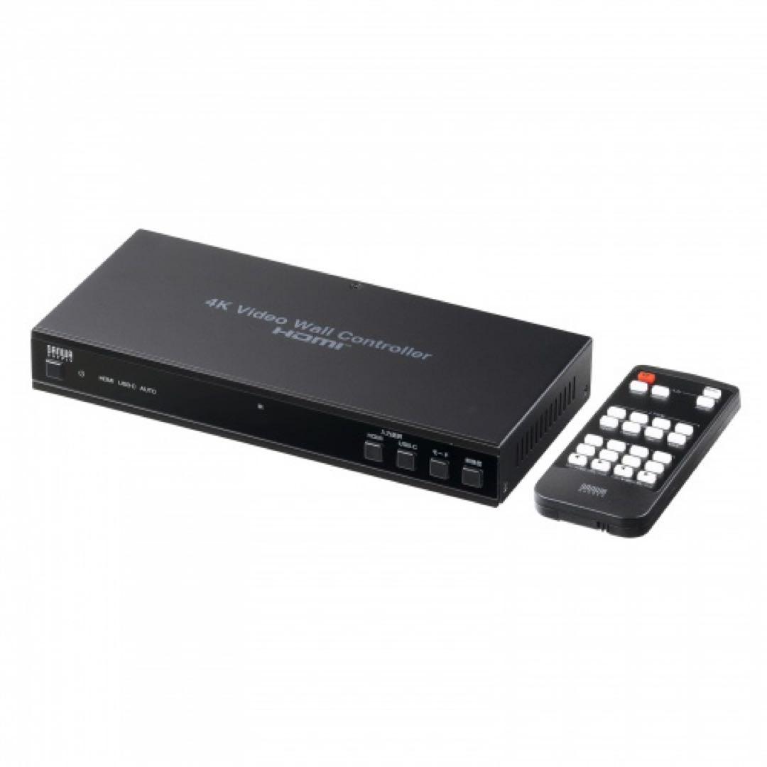 サンワサプライ 4画面ビデオウォールコントローラ4K対応VGA-PHD4VWC