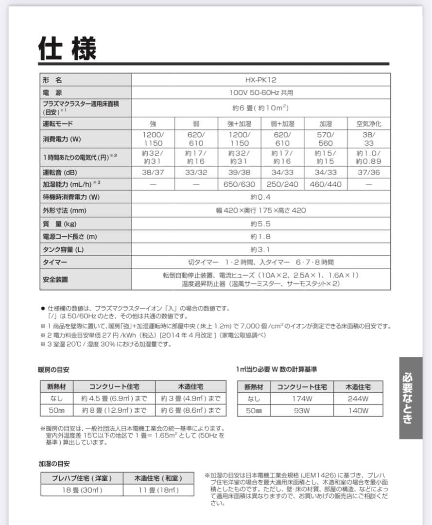 SHARP 加湿セラミックファンヒーター