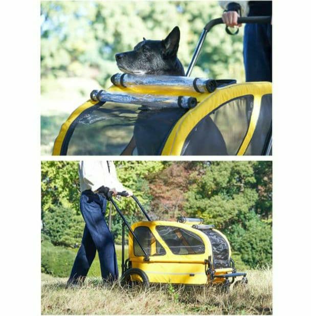 エアバギーフォーペット キャリッジ ３点セット（台車・ルーフ・レインカバー）