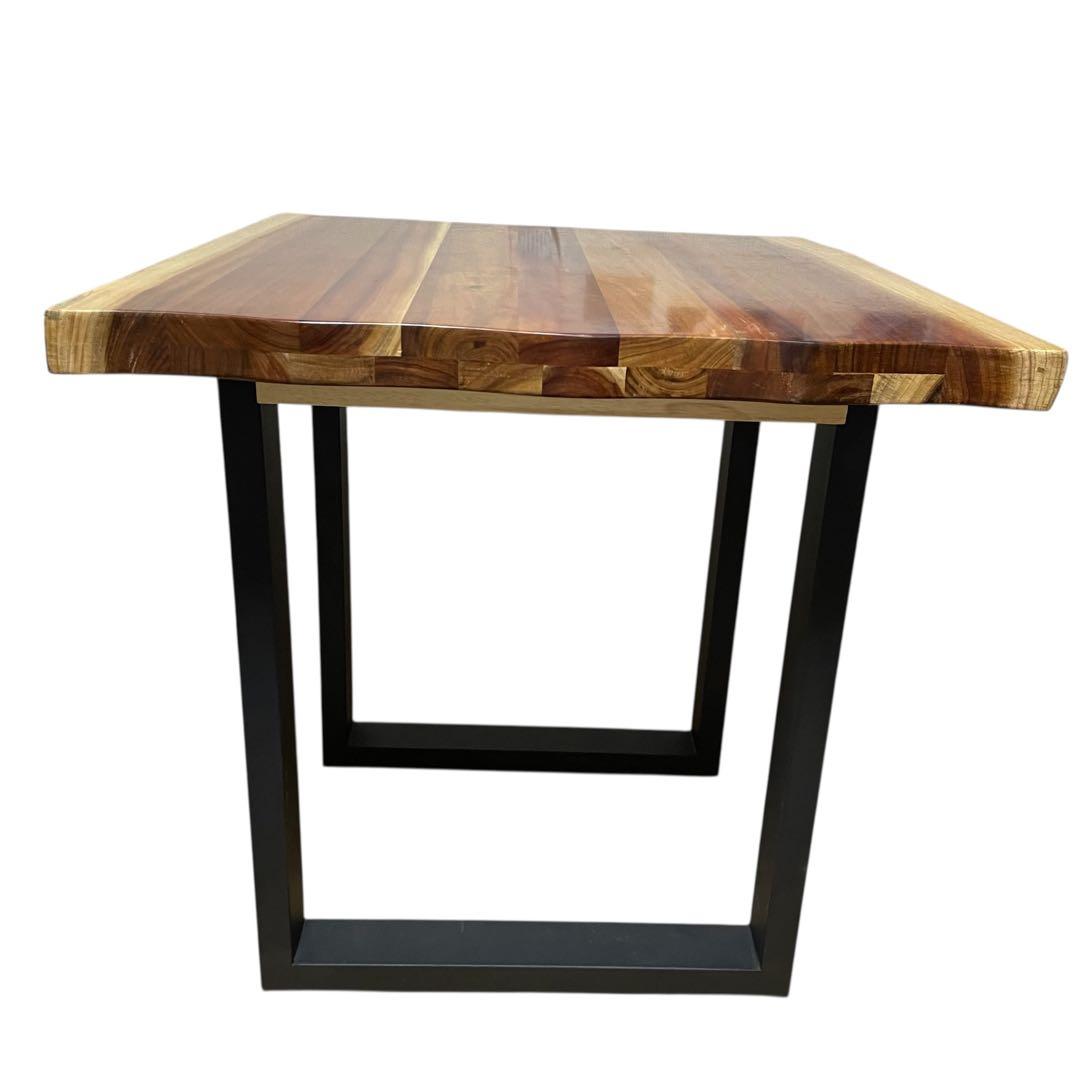 高級　ベトナム製　座卓としても使えるモンキーポッド　一枚板　ダイニングテーブル