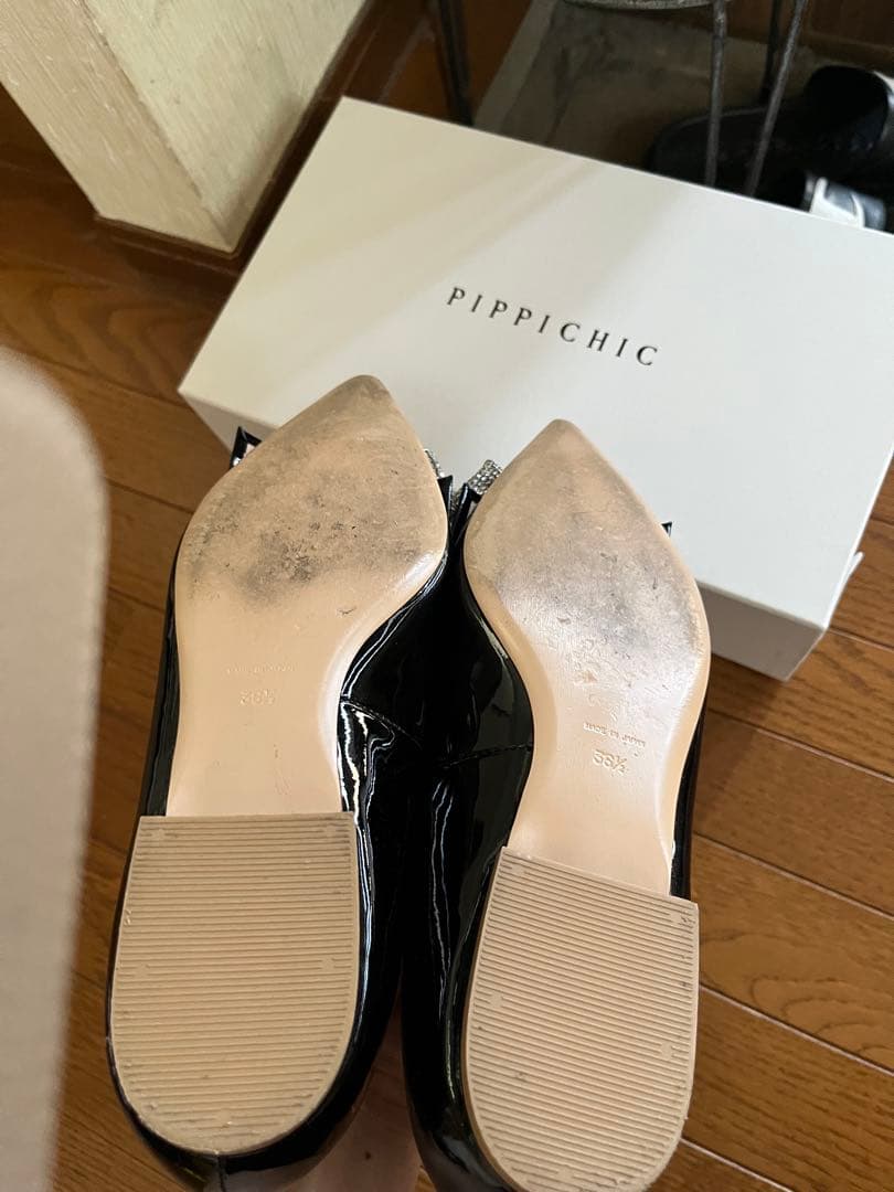 PIPPICHIC リボン パテント フラットシューズ　ピッピシック　アローズ