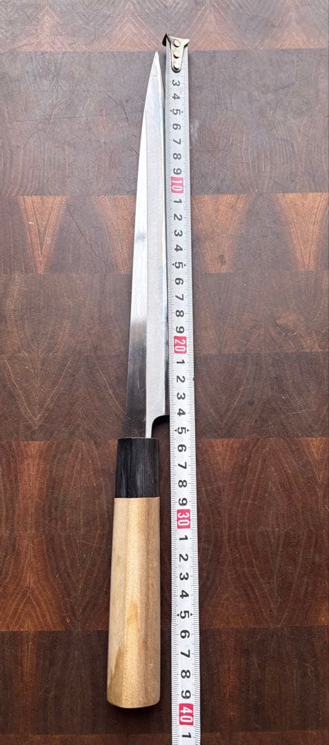 堺打刃物　霞　柳刃　240mm 包丁　白鋼　和包丁　 刺身　研ぎ磨き済　釣り