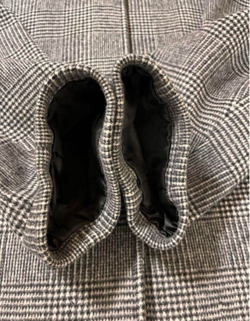 【未使用級】スーパー140 ビーバー　ノーカラー　ショートコート