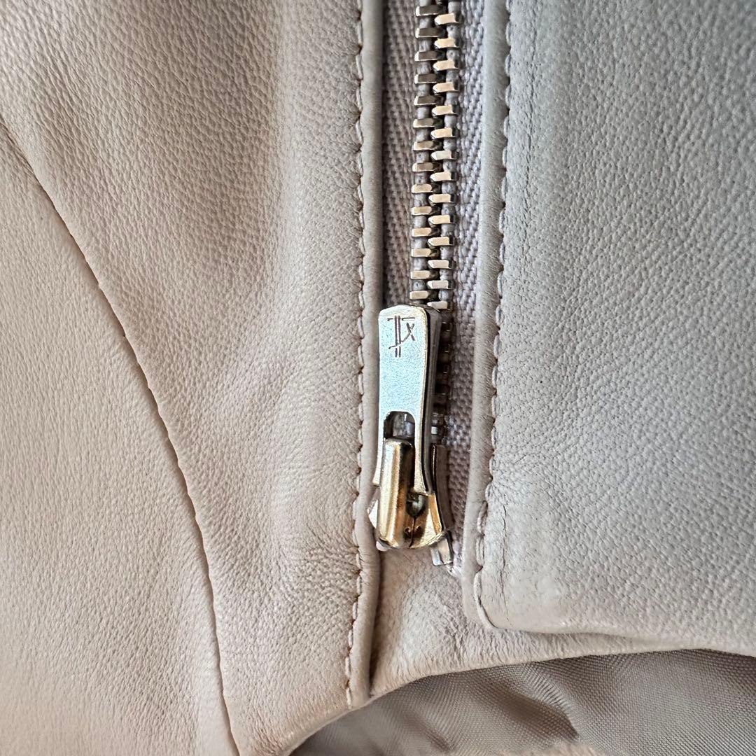 ICB ライダース　ノーカラージャケット　ラムレザー