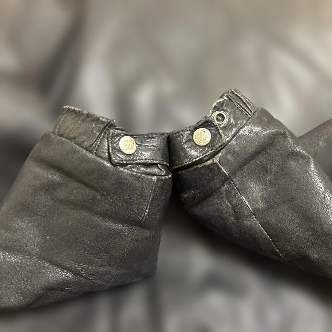 eddie bauer 80s ダウン　レザージャケット　黒タグ　最終値下げ‼️