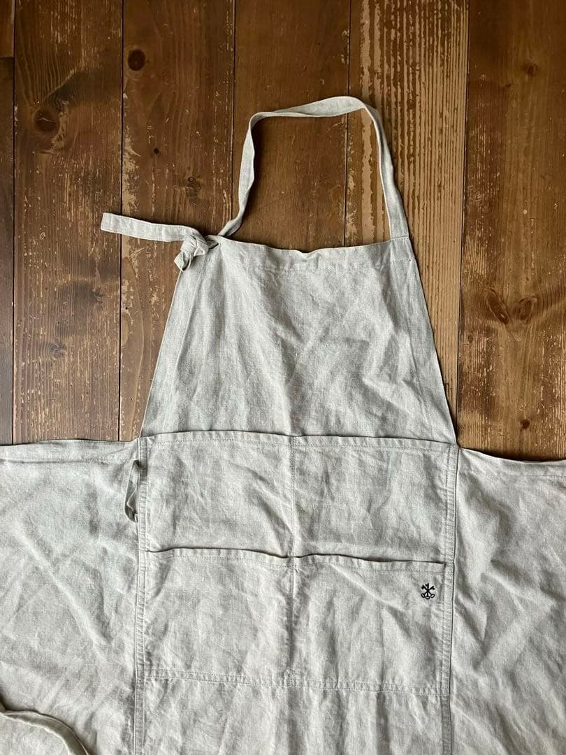 ARTS&SCIENCE アーツ&サイエンス エプロン ベージュ 生成り 9