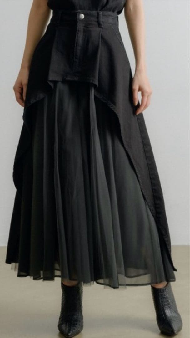 いつき様向け【LA BELLE ETUDE】デニム×チュールシフォンワイドパンツ