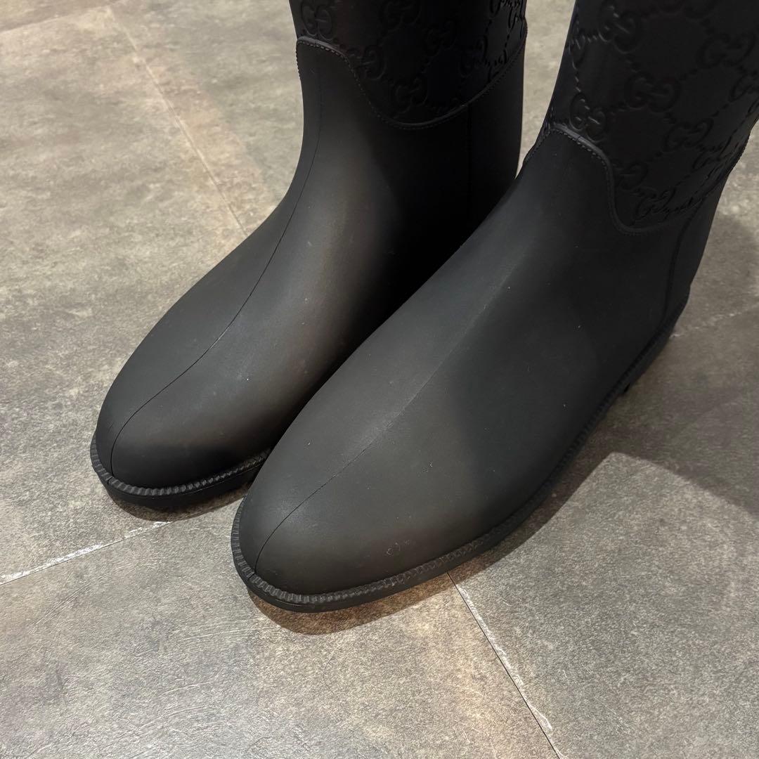 【美品！】GUCCI レインブーツ 長靴 24cm