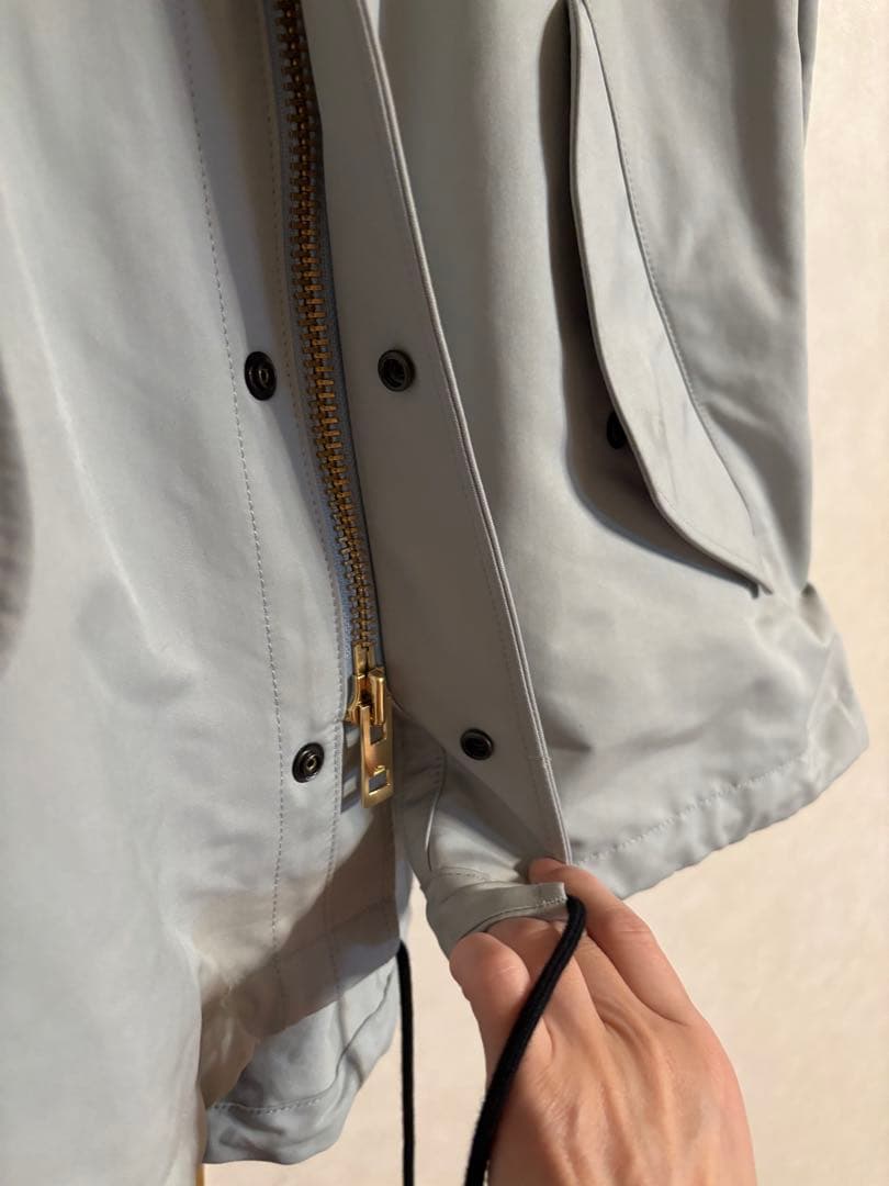 未使用！リラクス ショートモッズコート　ライナー付き　ライトブルー