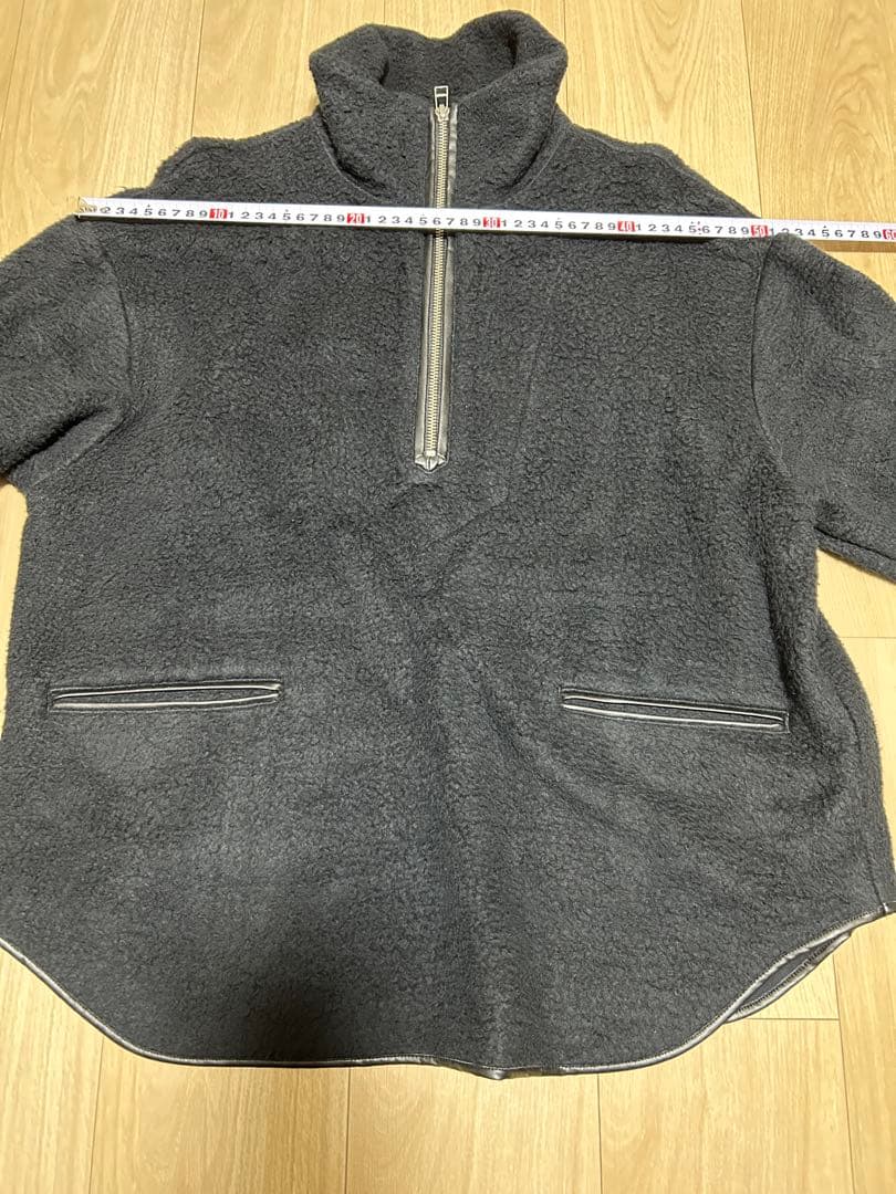 ほぼ新品　ヤクコフリース ハーフZIPフルオーバー ブラック M