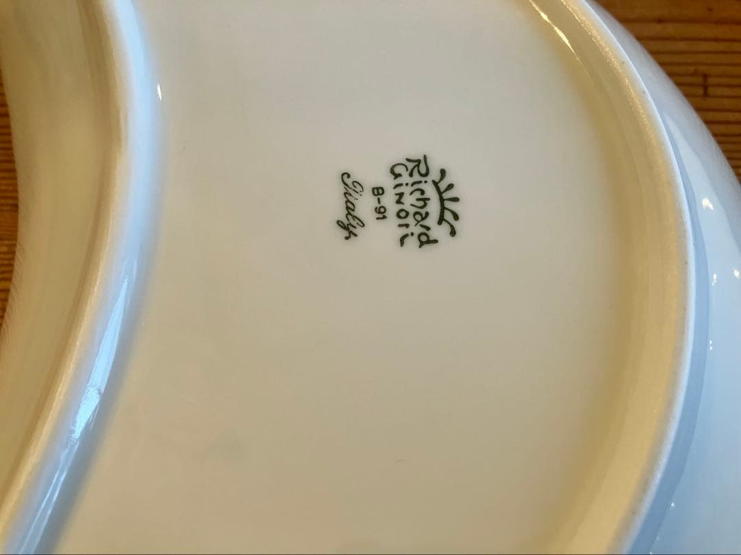 ジノリ　ベッキオホワイト　クレッセントディッシュ×6