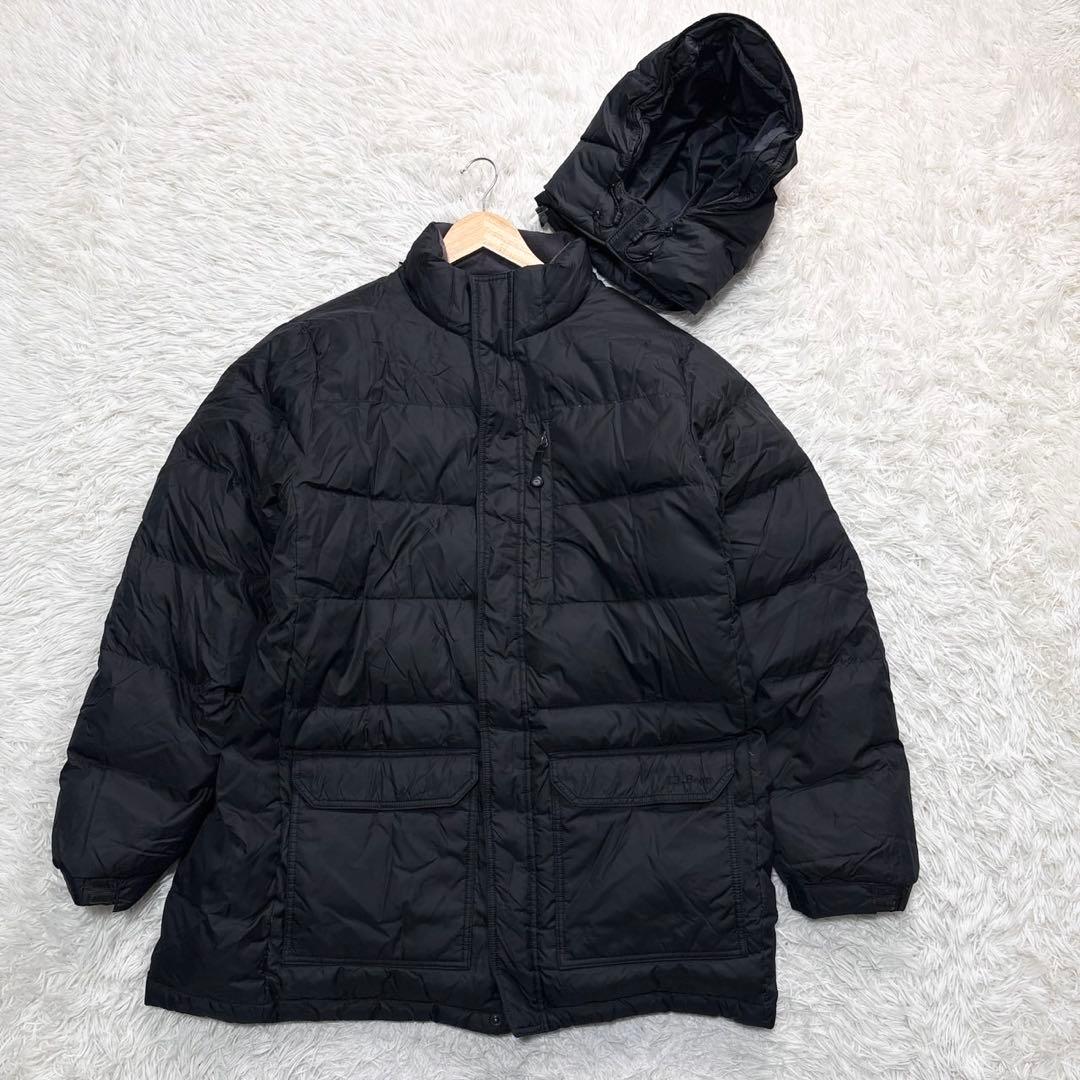 エルエルビーン LLBean ダウンジャケット XL ブラック フード