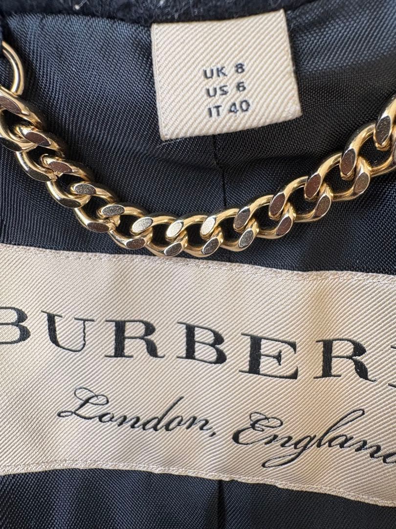 Burberry ブラック ピーコート 38サイズ　レディース超美品