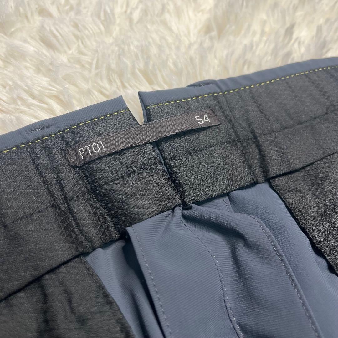 PT01 ポリエステル ストレッチパンツ size54 グレー