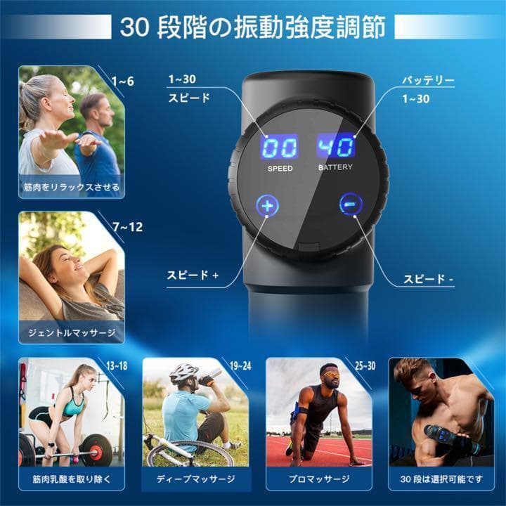【上位モデル】マッサージガン 筋膜リリースガン　電動マッサージャー