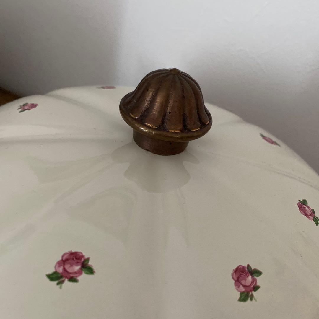 ラ*ネ様 希少　西ドイツ製　ASTA（Fissler)ホーロー両手鍋　バラ柄　ヴ