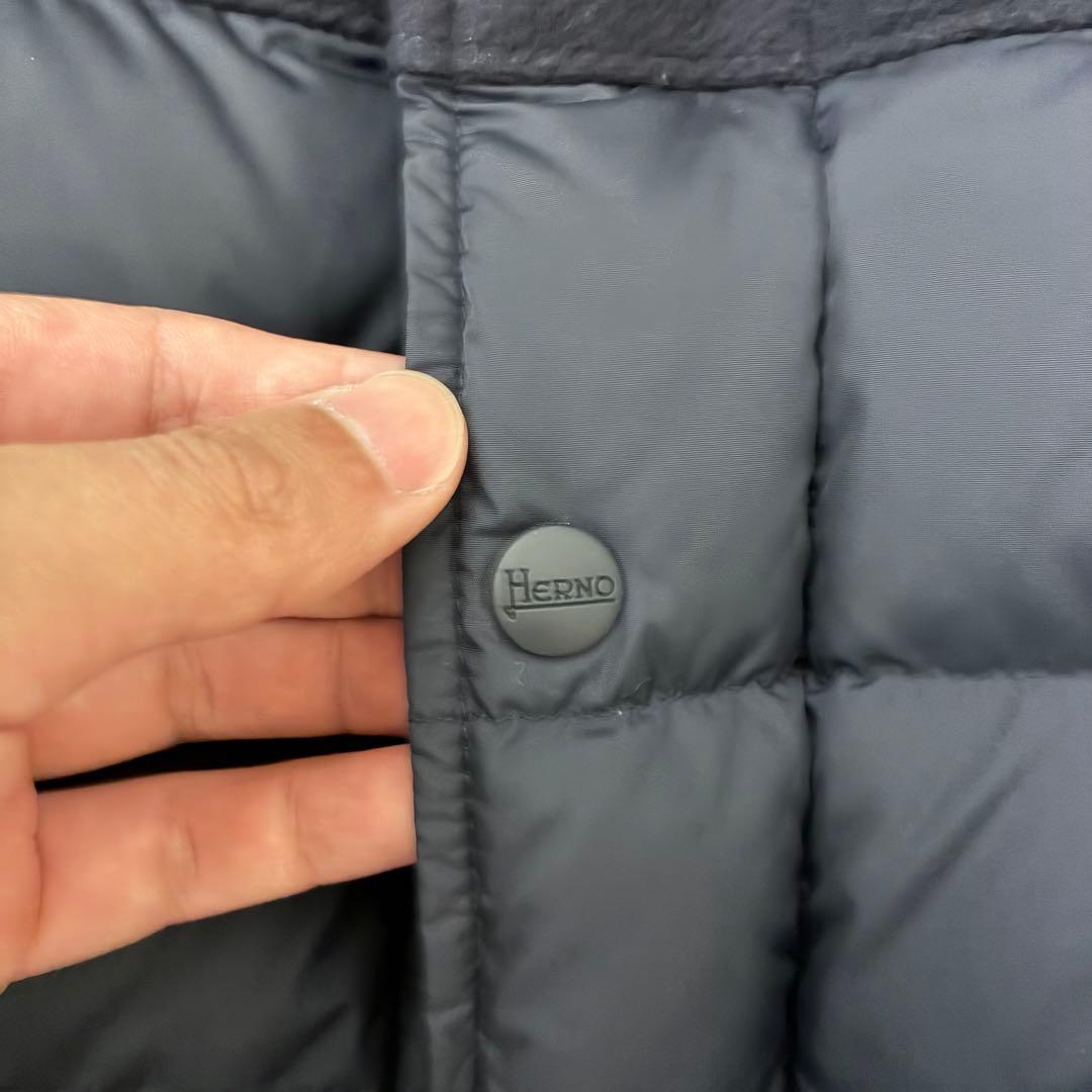 HERNO ネイビー ダウンジャケット　ブラック　ハイブリッド　ナイロン