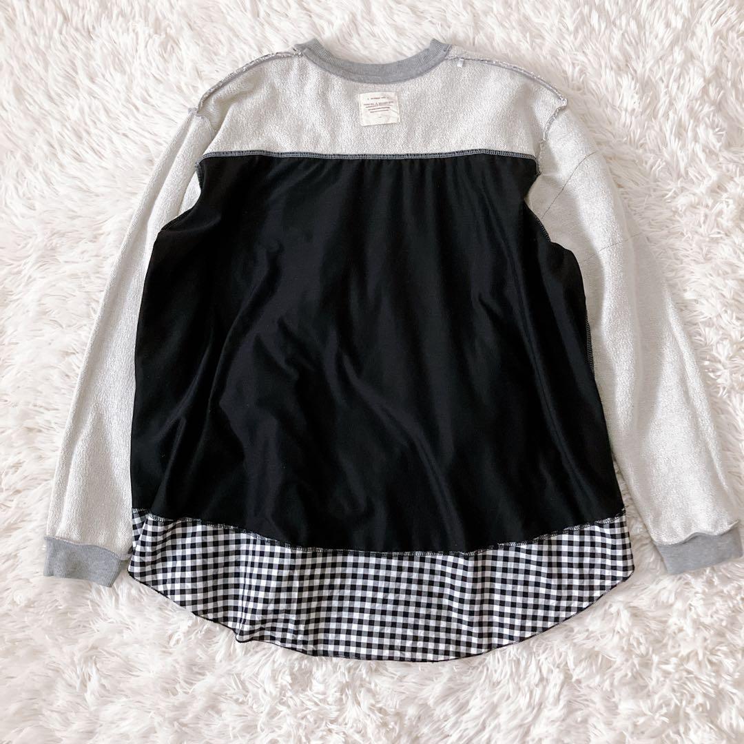 BEAMS BOY TORI-TO 別注 リボン スウェット シャツ グレー