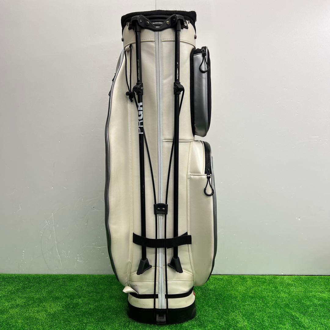 PRGR プロギア　ゴルフバッグ　キャディバッグ　9インチ　ホワイト　メンズ