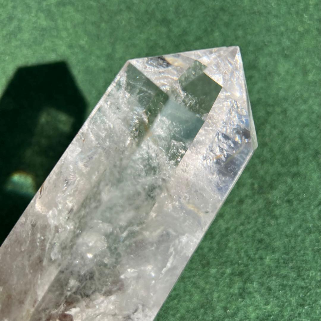 水晶 六角柱 虹入り ポイント 天然石 原石 パワーストーン