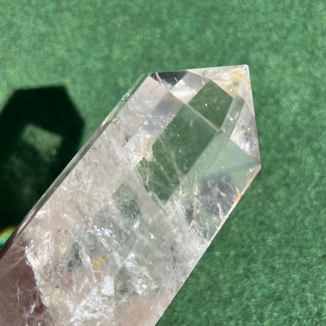 水晶 六角柱 虹入り ポイント 天然石 原石 パワーストーン