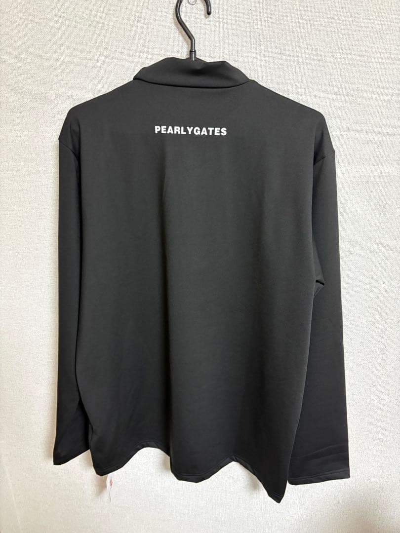 【新品・未使用】パーリーゲイツ 裏起毛 モックネック セーター ブラック メンズ