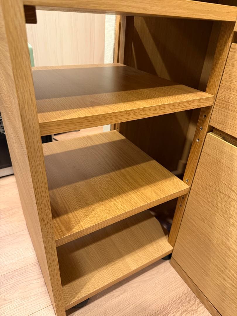 無印　木製カップボード・オーク材 奥行44x高さ175.5cm 幅8 8x