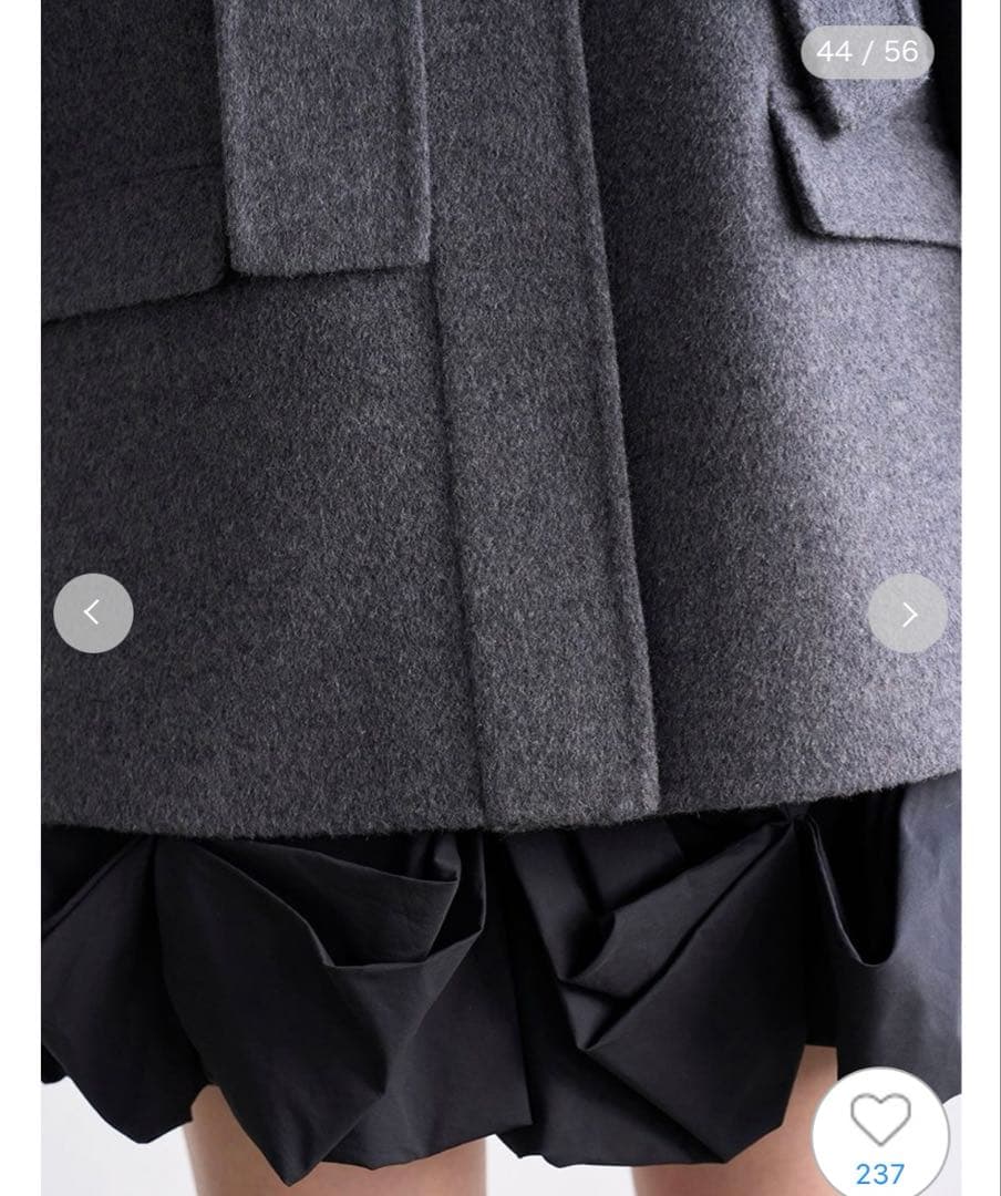 SNIDEL グレー リボン付きジャケット