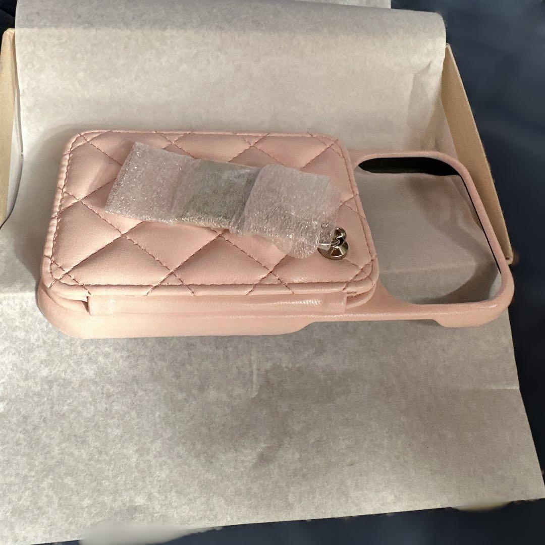 キルティングミラーDDチャーム iPhoneケース17Pro PNK ピンク