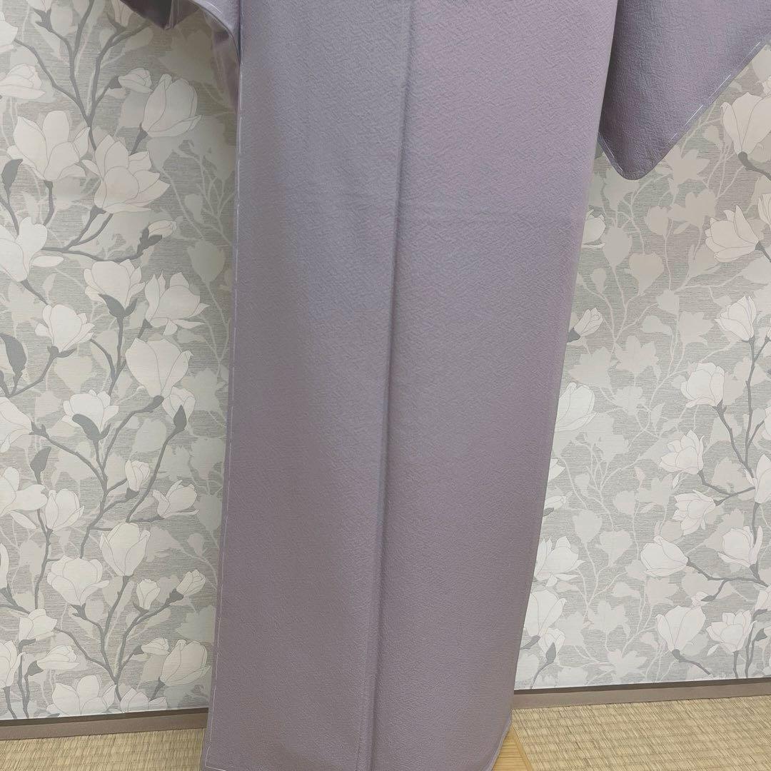 正絹 色無地 淡青紫(未使用品)草木染作家 圓啓【健勝苑】