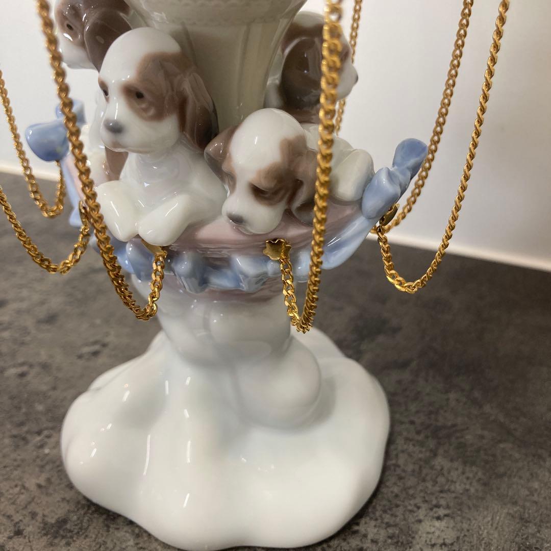 【極美品】 リヤドロ Lladro フィギュリン 気球で上がって 6524 犬