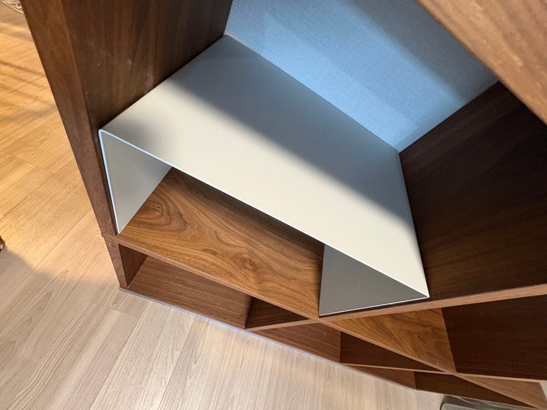 無印　スタッキングシェルフ　コの字棚2個付き　ウォールナット