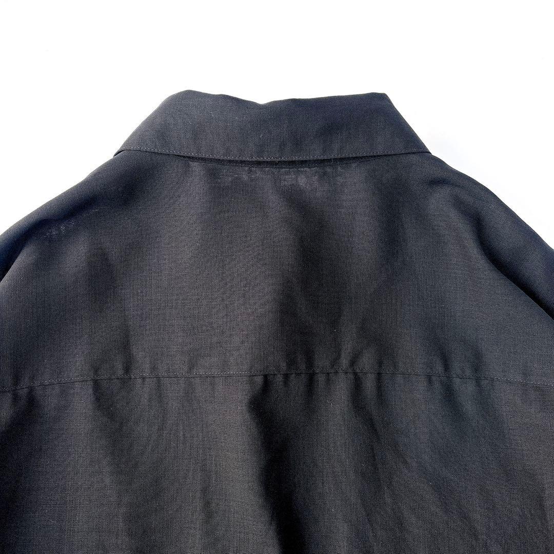 レ*ン様 美品⁑Chaos カオス　ウール混ロングシアーシャツ　ブラック　ビッグ