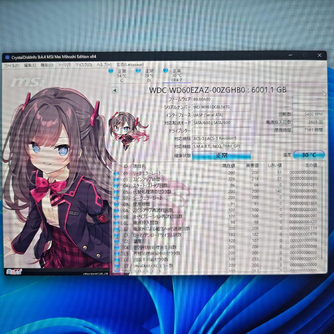 WD Blue 6TB 内蔵ハードディスク WD60EZAZ