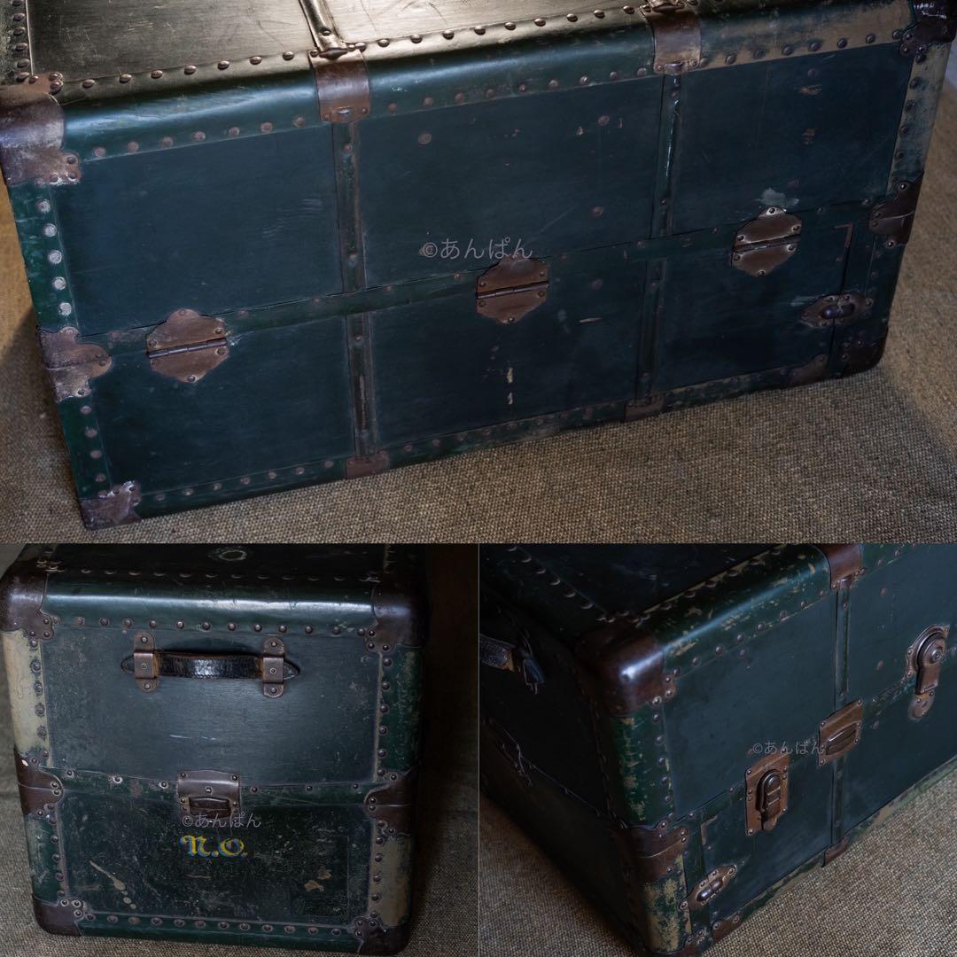 アンティーク ヴィンテージ US レトロ 船舶トランク 什器 バッグ　トランク
