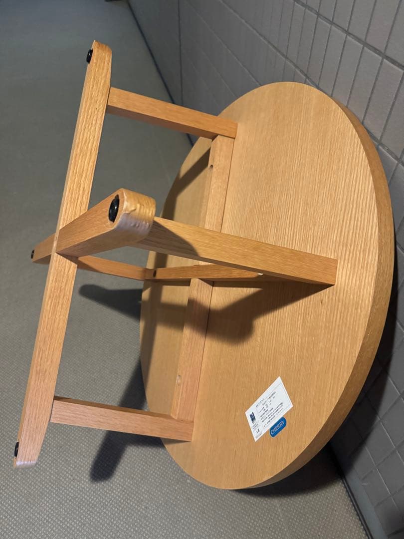 センターテーブル リビングテーブル 丸型 天然木 リビング ダイニング　東京池袋