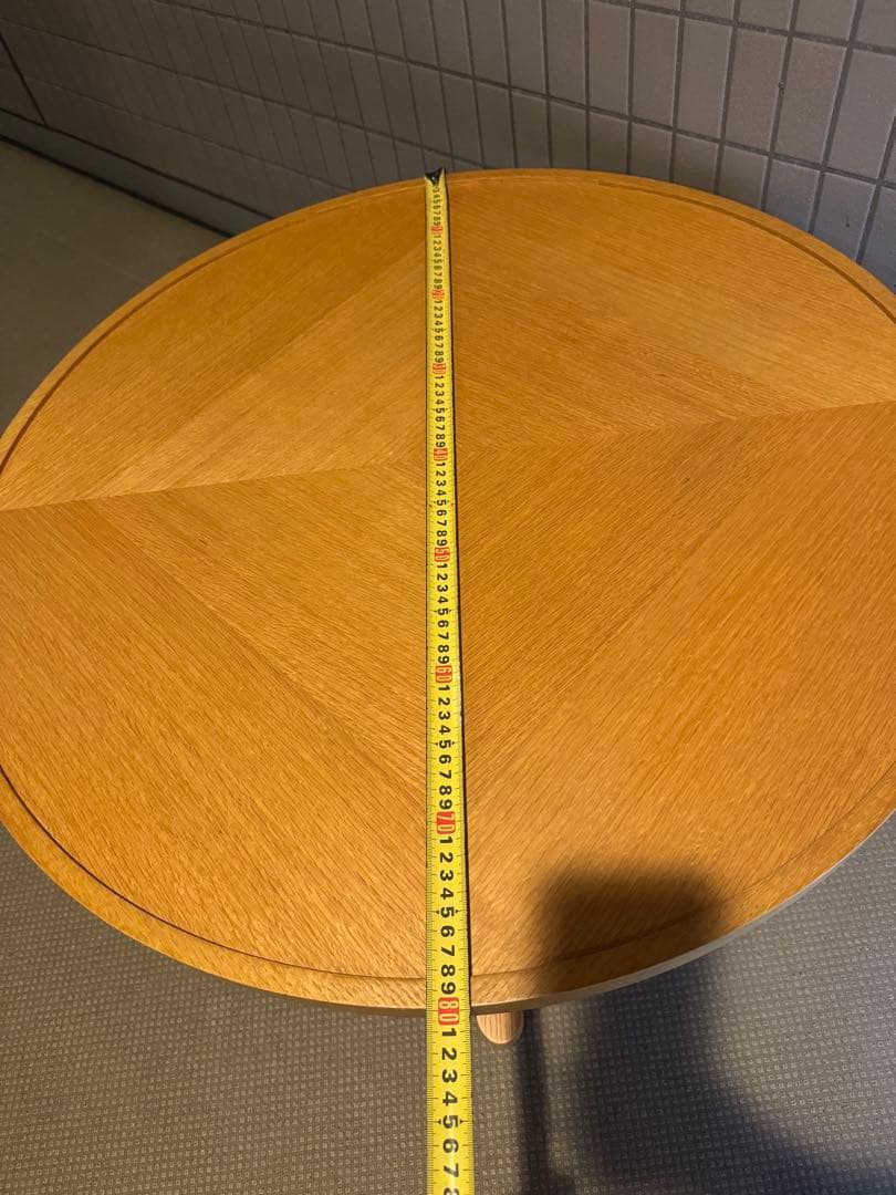 センターテーブル リビングテーブル 丸型 天然木 リビング ダイニング　東京池袋