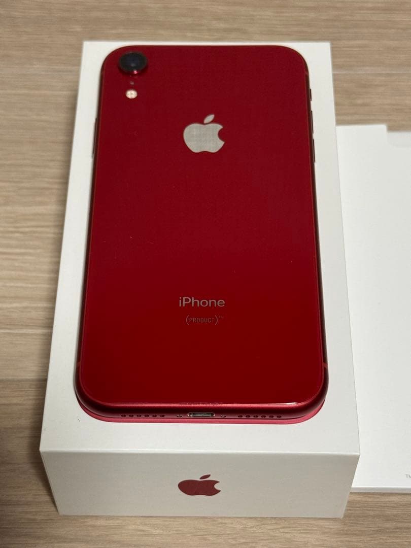 iPhone XR SIMフリー RED/レッド/赤 128GB おまけ付き
