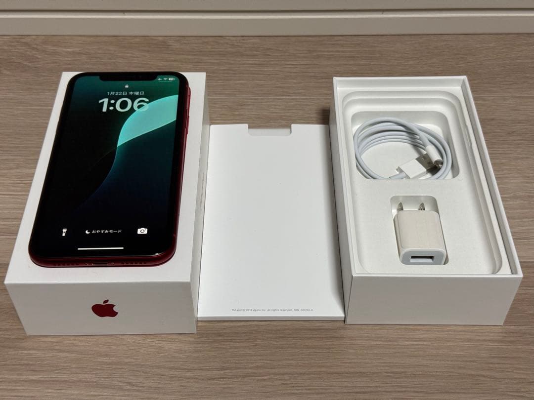 iPhone XR SIMフリー RED/レッド/赤 128GB おまけ付き