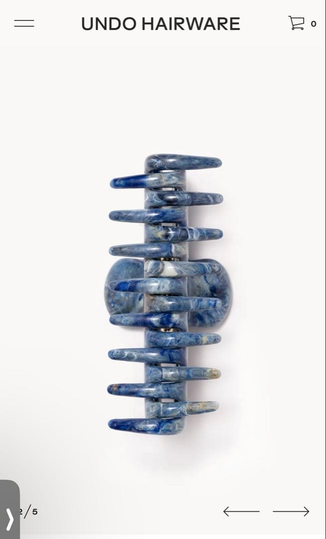 日本未入荷ブランド UNDO HAIRWARE ブルー　ヘア　クリップ