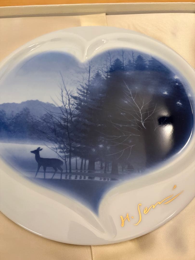 千住博 有田焼絵皿 限定500枚 慶應連合 三田会　ウォーターフォール