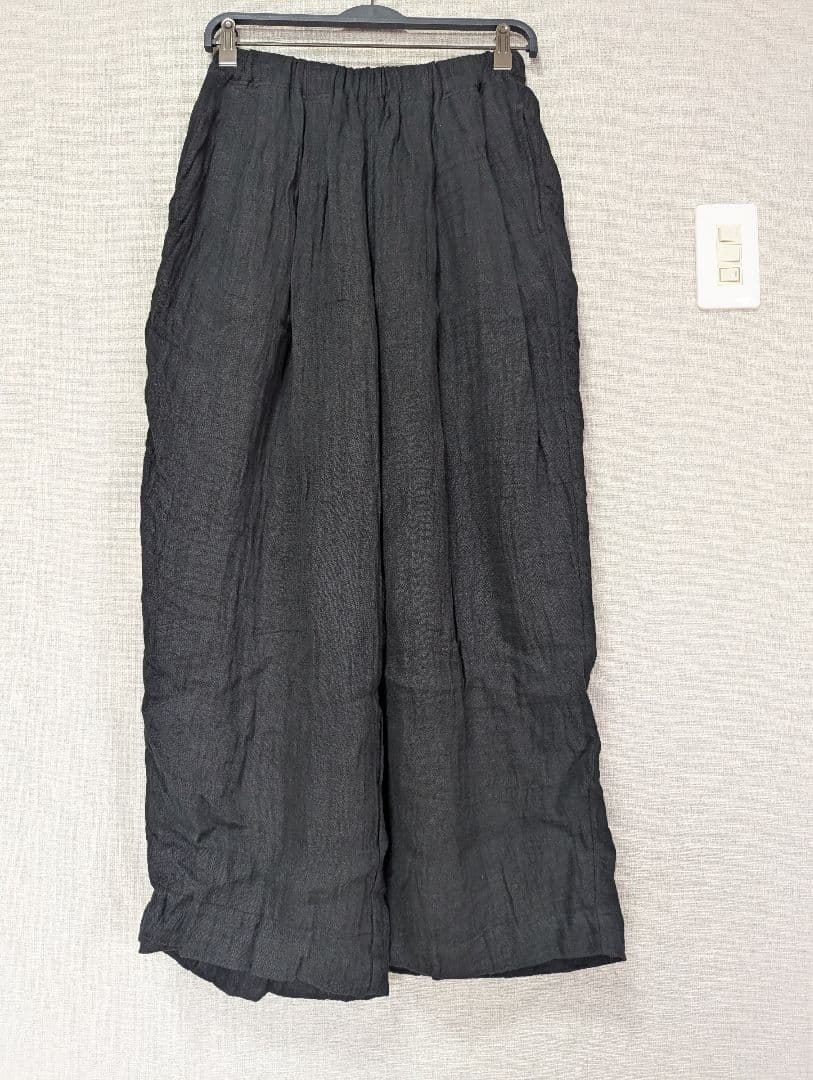 イチアンティークス　東炊きリネンパンツ　ブラック