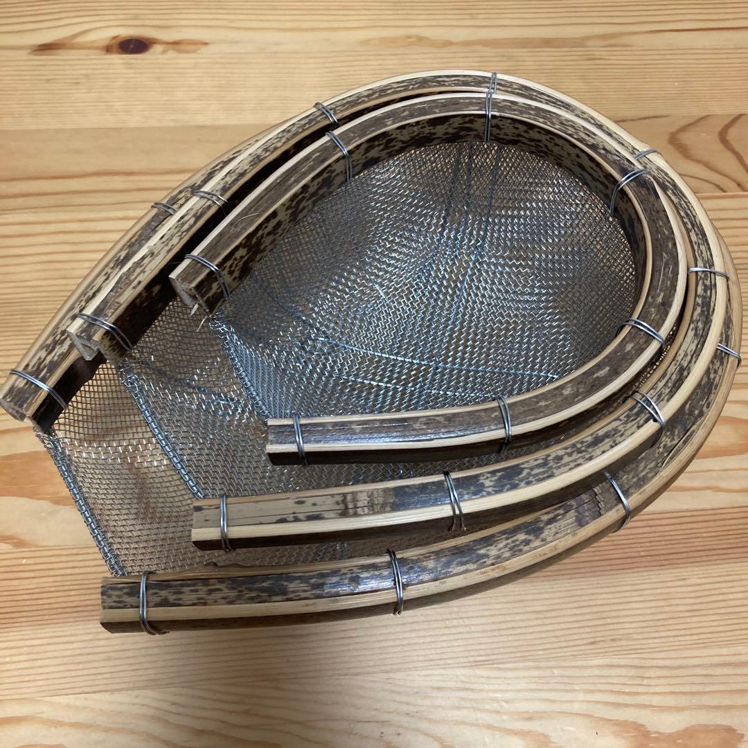 廃盤　虎竹　水切ステンレスざる　竹虎　希少　未使用　3個セット　ザル　竹細工