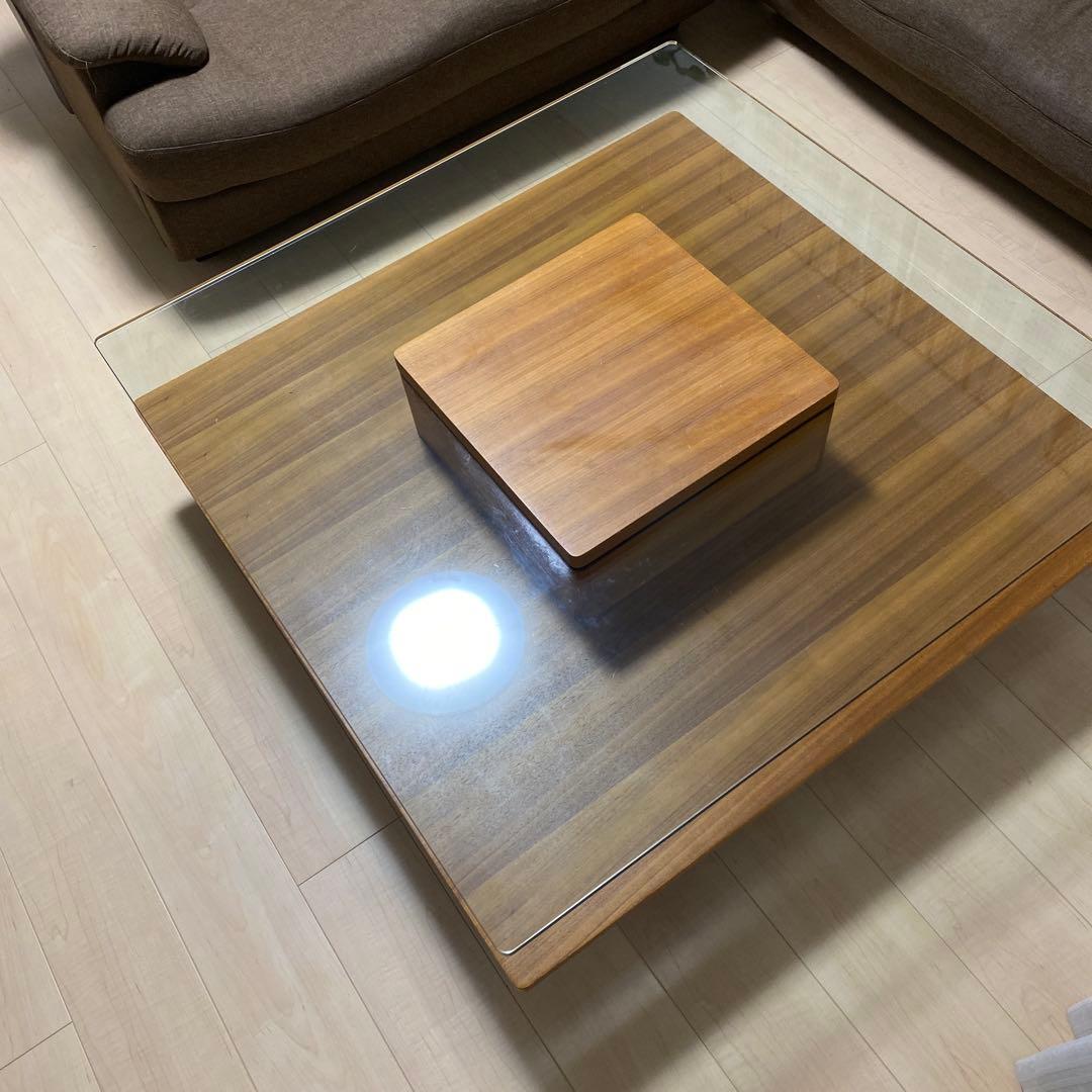 【1/5まで出品】ローテーブル センターテーブル ガラステーブル正方形