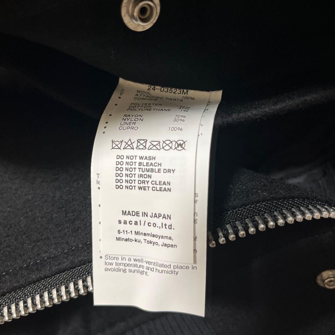 ジャケット・アウター sacai Gonz Wool Melton Leather Jacket 2