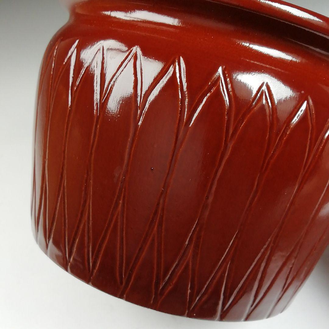 Ｗ１５８　建水　『溜塗　菊形建水』『竹師　宗甫 造』　共箱　茶道具