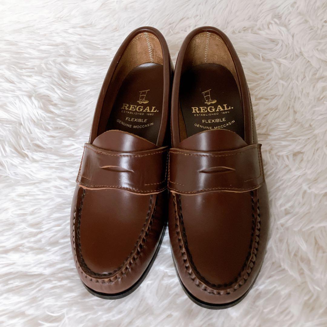 REGAL リーガル ローファー フレキシブル ブラウン23.5cm